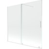 Mexen Velar, 2-krídlová posuvná vaňová zástena 170 x 150 cm, 8mm číre sklo, biely profil, 896-170-000-01-20