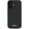 DKNY PU Leather Silver Metal Logo Magsafe Zadní Kryt pro iPhone 16 Black DKHMP16SPGHLMK (DKHMP16SPGHLMK)