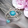 QUEEN náhrdelník Eye Ocean Blue Silver 1000201