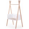 Childhome Postieľka Tipi drevená + stojan na oblečenie 100x54x183 biela