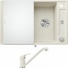 Blanco AXIA III 45 S biela soft s excentrom + sklenená krájacia doska 527035 + Blanco DARAS biela soft 526935