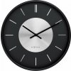 Nástenné hodiny Retro II čierno-strieborné