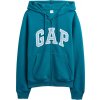 Dámska mikina GAP, V-GAP HERITAGE FZ HD tyrkysová,biela,svetlomodrá S