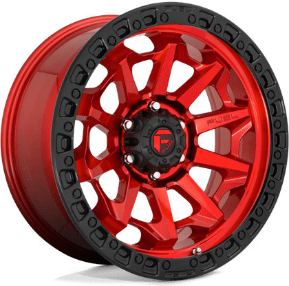 FUEL D695 COVERT 9x18 6x139,7 ET-12 candy red black bead ring