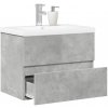 vidaXL 2-dielna sada kúpeľňového nábytku betónová kompozitné drevo