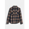 KOŠEĽA WOOLRICH ALASKAN MELTON OVERSHIRT SAILOR BLUE CHECK