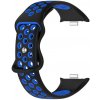 Silikónový perforovaný remienok pre Xiaomi Redmi Watch 4 a 5 a Smart Band 8 Pro a 9 Pro Farebný variant: čierna s modrou