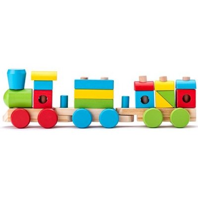 Vláčik Woody Drevený skladací nákladný vlak - dva vagony (8591864918461)