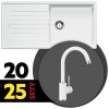 BLANCO SET 12-D 25 ZIA XL 6 S + MIDA biela