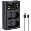 Kf Duální USB nabíječka pro Nikon EN-EL15 D7000 D7500 D850 D750 K&F Concept / 8.0006