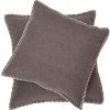 SYLT obliečka na vankúš - hnedo sivá 65 50 x 50 cm