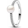 PANDORA prsteň Perla a pavé zirkóny 193158C01