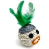 JK Sisal hlava s perím 6 cm
