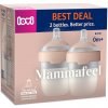Lovi Fľaša Mammafeel 0m+, béžová 2x150ml