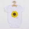 Detské body s potlačou New Baby Slnečnica - krátky rukáv - 86 (12-18m)