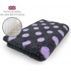 DRYBED Premium Vet Bed Bodky antracitový + fialový 100 x 75 cm