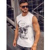 Biele pánske tank top tričko s potlačou Bolf 14807A
