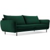 Cosmopolitan Design zamatová pohovka 230 cm Vienna tmavo zelená