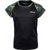 Dievčenské fitness tričko Fitforce, MOOGLY čierna,mix, 116-122