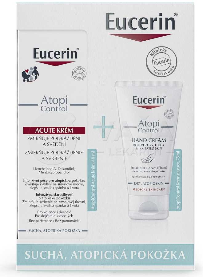 Eucerin Atopi Control Acute krém 40 ml + krém na ruky 75 ml (Vianoce 2020) darčeková sada