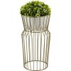 HowHomely Stojan na kvety 50x26 cm zlatá DD0565 + záruka 3 roky zadarmo