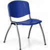 Plastová jedálenská stolička LIVORNO PLASTIC, modrá