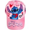 Dievčenská šiltovka Disney Lilo & Stitch kiss –prémiová kvalita Farba: Ružová, Veľkosť: 52