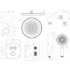 kielle Oudee - Sprchový set s termostatickou batériou pod omietku, na 2 spotrebiče, s príslušenstvom - 20602SPT20
