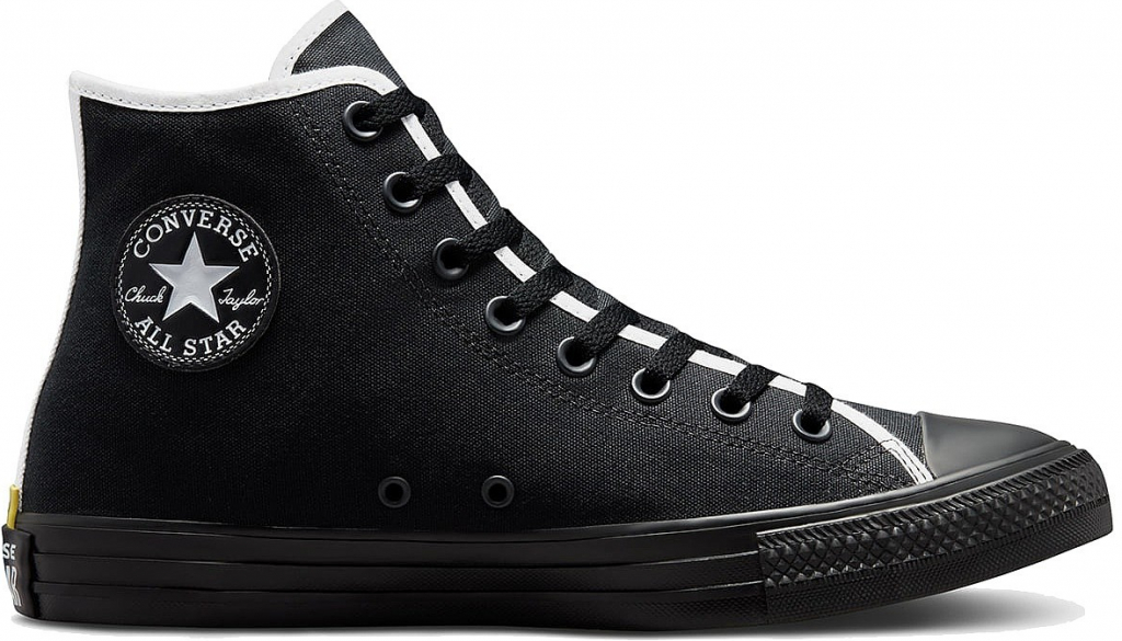 Converse Chuck Taylor All Star Archival Logos Hi A02796 Black White Daycream Yellow