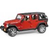 BURDER 2525 JEEP WRANGLER RUBICON / Osobné auto s kajakom a figúrkou