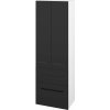 Dreja Vysoká skriňa DOS SVD2Z2 50 - N01 Biela lesk / Úchytka T06 / N03 Graphite