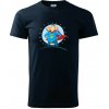 Ocko superman - dievča a dievča - Klasické pánske tričko vyššej gramáže - 2XL ( Tmavomodrá (veľmi tmavá - skoro čierna) )