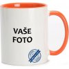 Hrnček s fotkou farebný rámik Otec pečiatka 350 ML FOTOpošta Farba: ORANŽOVÝ