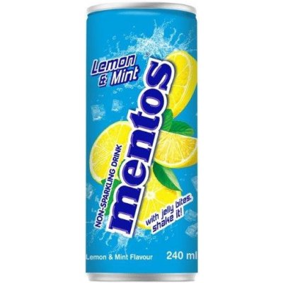 Mentos Non Sparkling Lemon Mint Soda with Jelly 240 ml