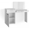 Vicco Vanity table Irma, 135 cm, Biela High Gloss