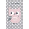 Detský uterák Sova ružová 50/30 cm