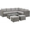 BestBerg ratanový záhradný set BBRF-1098G / sivý