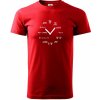 Matematické hodiny - Klasické pánske tričko vyššej gramáže - XS ( Červená )