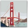 Vymalujsisam.sk Maľovanie podľa čísiel - Golden Gate Bridge Veľkosť: 50x50cm, Rám: Na kartónovej doske