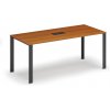 Stôl PRIMO INFINITY 1800 x 900 x 750, čerešňa + stolová zásuvka TYP I, čierna