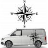NÁLEPKA Grafika na karavan, obytný príves - KOMPAS RUŽA VETROV 90x92 cm