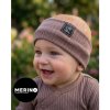 Speem Detská čelenka Merino Hnedá Rebrovaná
