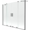 MEXEN/S - Velar Duo dvojkrídlová posuvná vaňová zástena 180 x 150, transparent, grafit metal 896-180-000-02-95