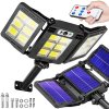 Interlook LD-W786 | Záhradné LED solárne svietidlo s pohybovým a súmrakovým senzorom IP65 | 3 nastaviteľné panely | 360 COB LED | IR diaľkové ovládanie