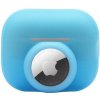 AppleKing 2v1 silikónový ochranný obal pre AirPods Pro 2 (2022) / AirTag - svietiaci v tme modrý - možnosť vrátiť tovar ZADARMO do 30tich dní