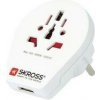 Cestovný adaptér SKROSS pre cudzincov v SR, vr. 1x USB 2100mA (PA30USB) biely