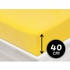 Jersey napínacie prestieradlo na extra vysoký matrac JR-003 Žlté 180 x 220 - výška 40 cm