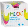 Detské prstové farby KREUL Mucki 4x150ml - žiarivé neónové