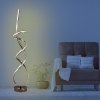 NEDES JF2302/CH LED dizajnová stojanová lampa 80W, 3000K-6500K, 5200lm, IP20, chróm