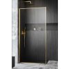 RADAWAY MODO F GOLD II 90cm pevná sprchová stena / walk-in kút, profil zlatý, sklo číre, 10409094-09-01